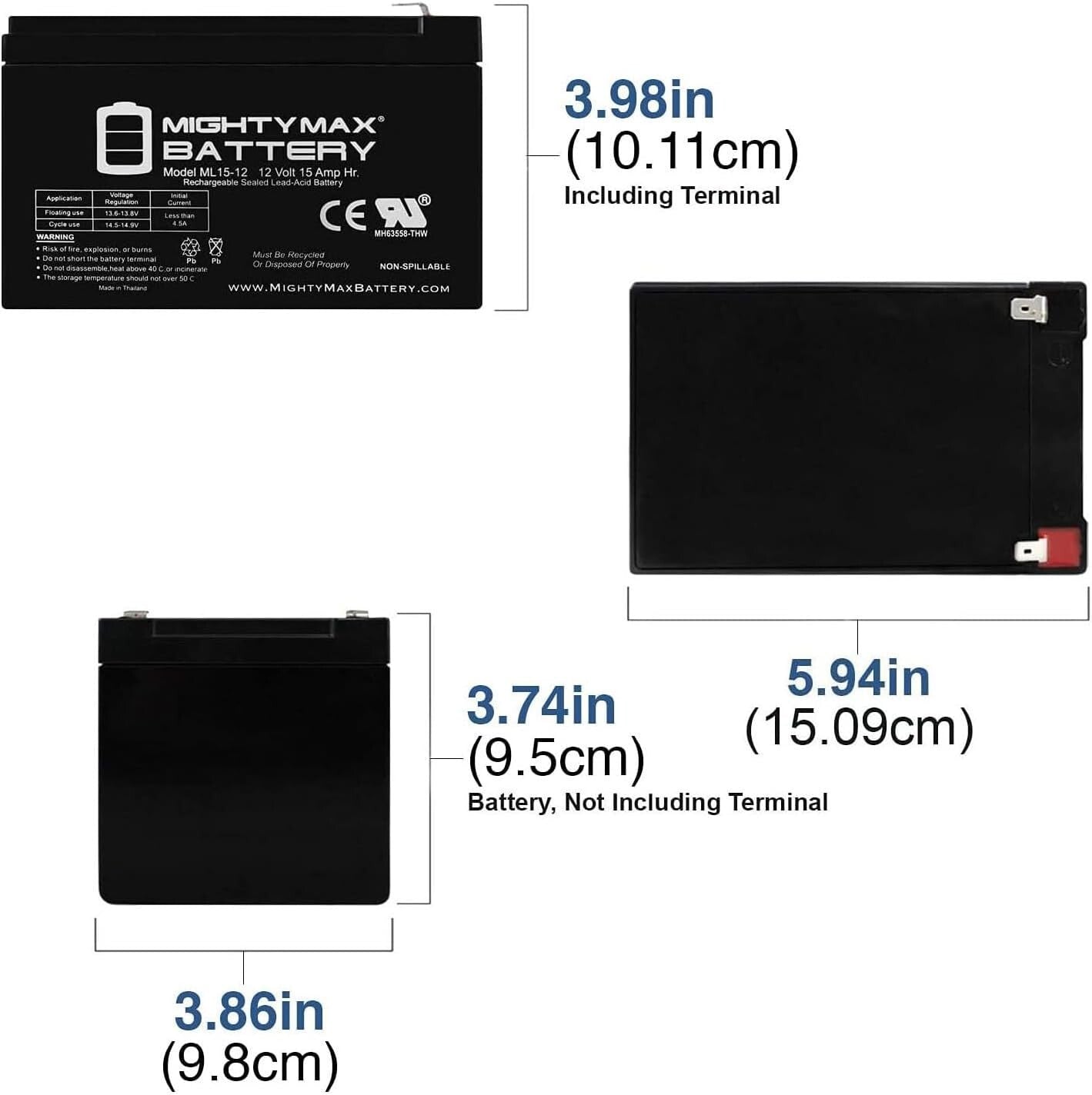 Versatile 12V 15AH Sealed Lead Acid Battery - Ideal for Multiple Applications