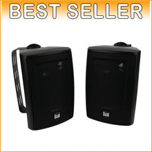 Load image into Gallery viewer, Stylish Black 4" 3-Way Speakers for Home, Pool, Patio, Garage - All Weather Use