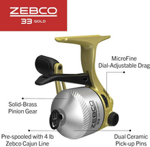 Load image into Gallery viewer, Versatile 33 Gold Spincast Reel - Changeable Retrieve &amp; Easy-to-Use Cajun Line
