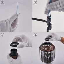 Load image into Gallery viewer, Industrial Boho Black Hanging Lamp with Dimmable Feature - Perfect for Any Room