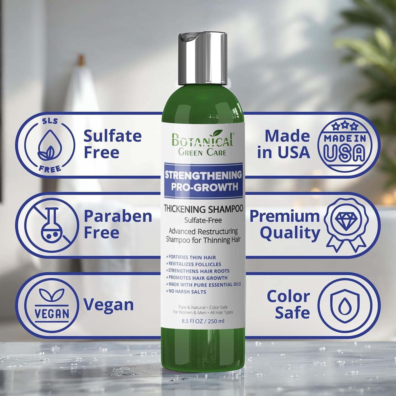 Strengthening DHT Blocker Shampoo for Thinning Hair - Mint & Rosemary Scent