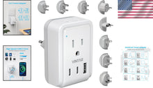 Load image into Gallery viewer, 5-in-1 Universal Travel Adapter with USB Ports: Compatible for 150+ Countries