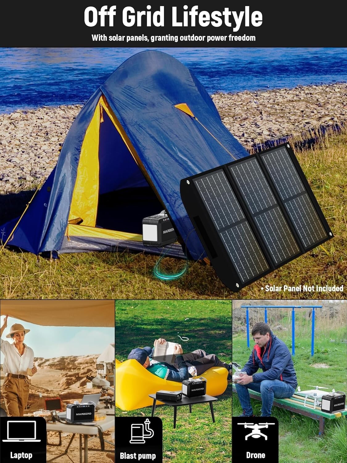 Lightweight 237Wh Mini Generator with LED Light - Perfect for Outdoor Adventures