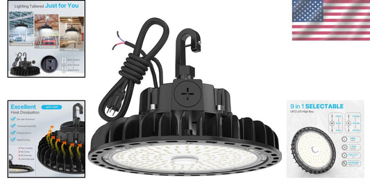 Energy Efficient 100W High Bay UFO LED Light - 14500Lumen, Hook Mount, Dimmable