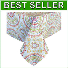 Load image into Gallery viewer, Modern Geometric 60” x 120” Tablecloth - Stylish for Indoor and Outdoor Use