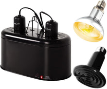 Load image into Gallery viewer, Reptile Lighting Kit: 100W UVA UVB Sunlamp and Ceramic Heat Emitter Included