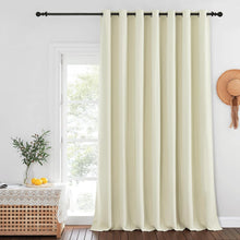 Load image into Gallery viewer, Soft Polyester Beige Blackout Curtains 100” W x 108” L - All-Season Room Divider