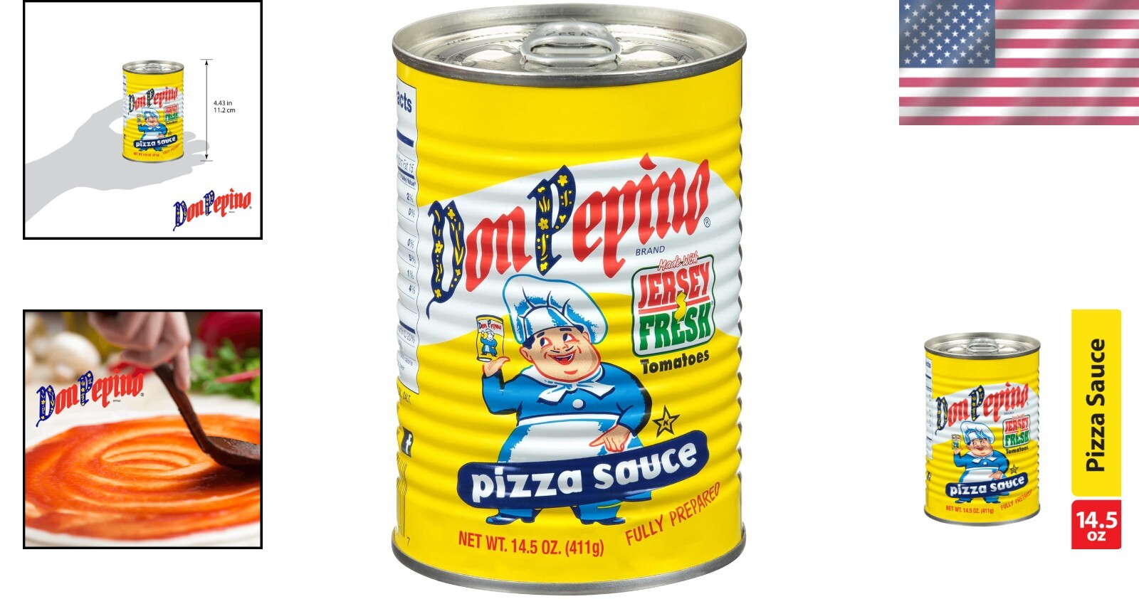 Authentic Pizza Sauce, 14.5oz, Pack of 12 - Cholesterol-Free Italian Flavor