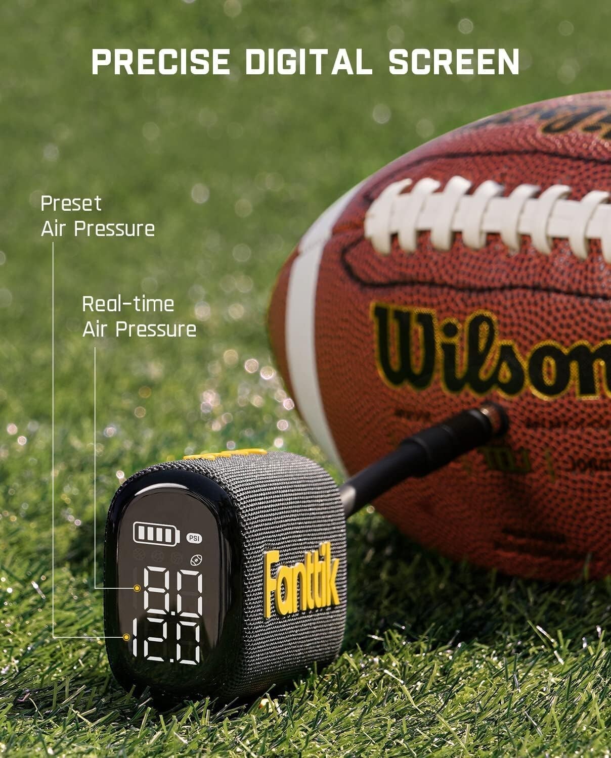 Fast Automatic Ball Inflator with LED Lights - Perfect for Sports Enthusiasts