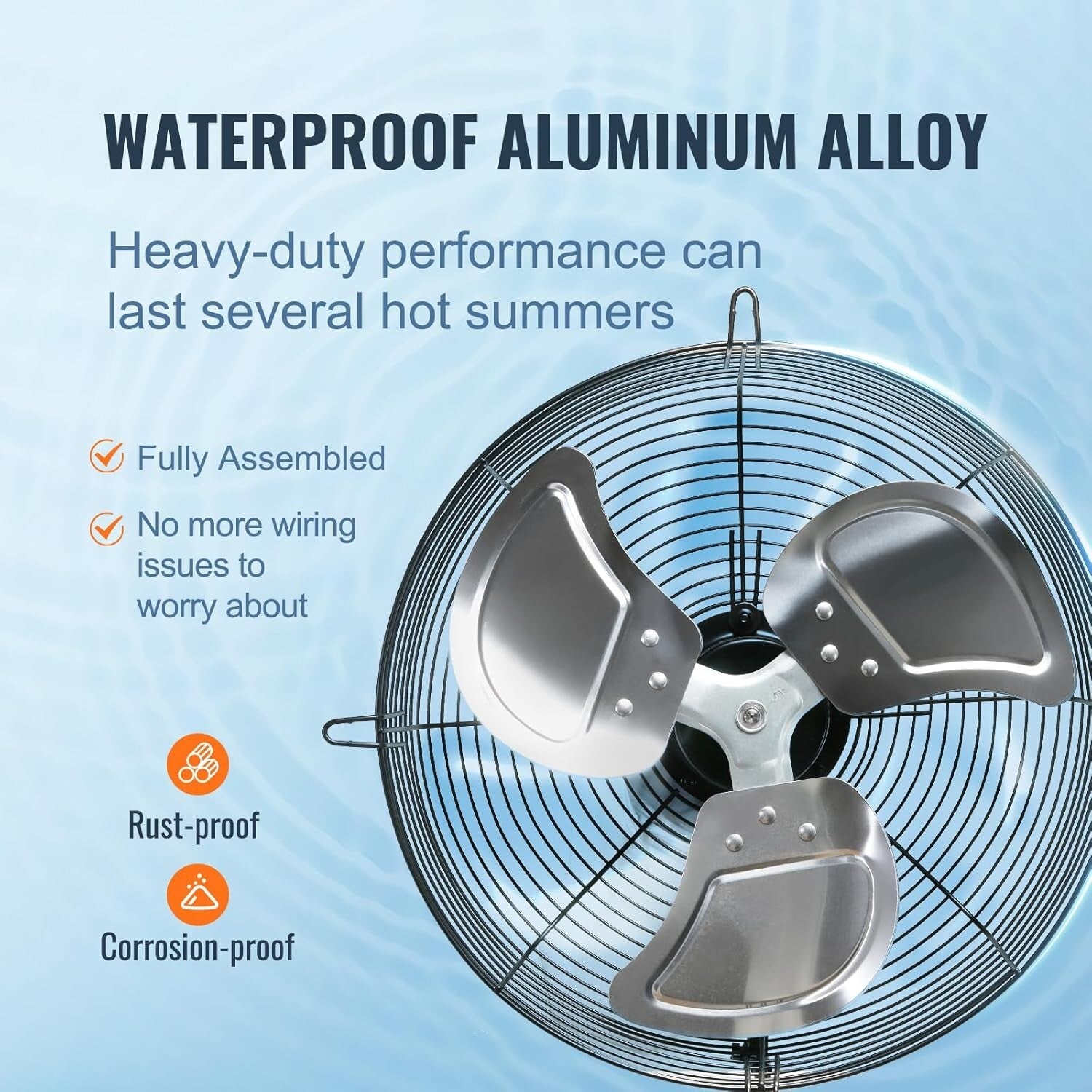 16 Inch High Airflow Shutter Exhaust Fan - Efficient Cooling for Home and Work