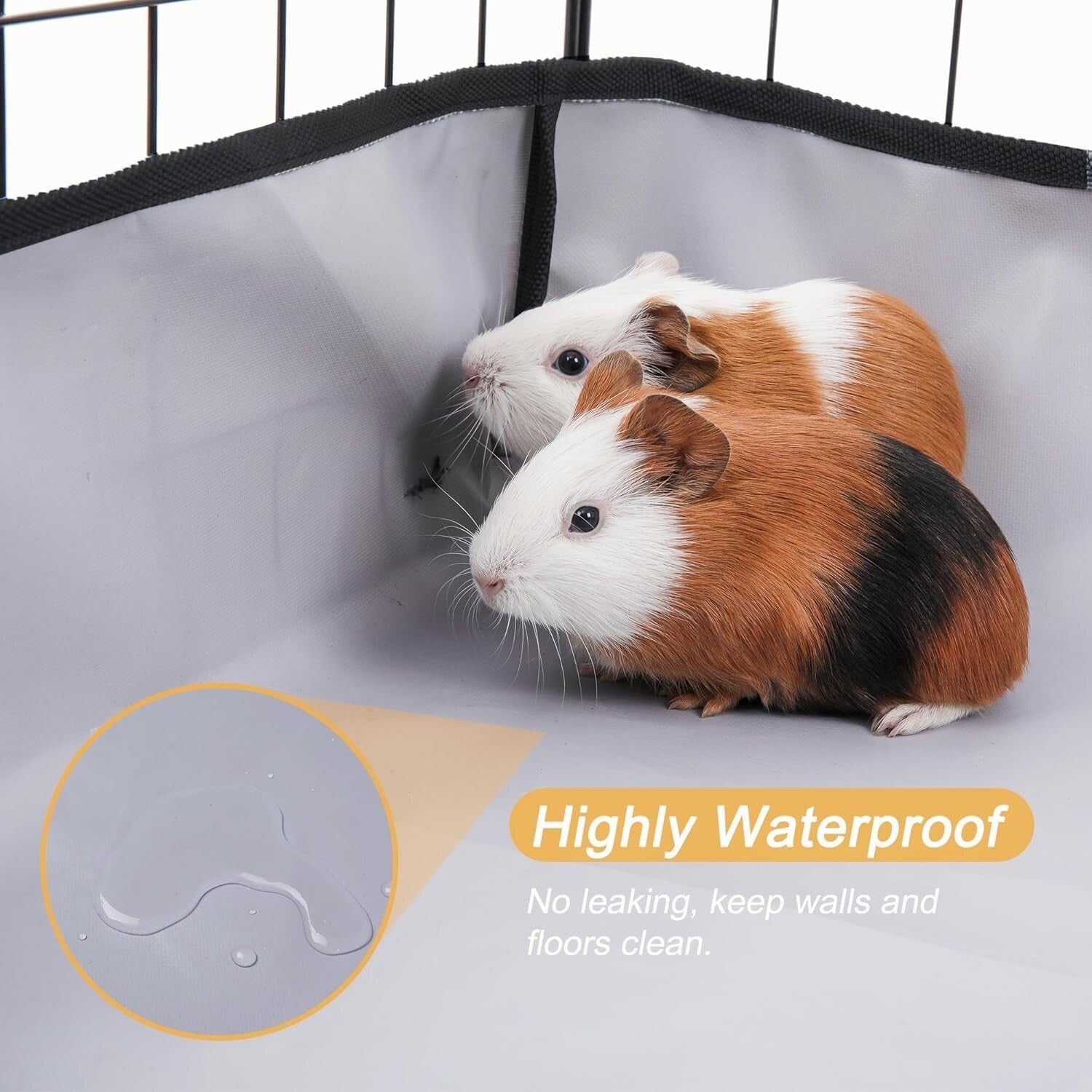 Waterproof Guinea Pig Cage Liner Tarp - Washable 48x48 for Small Animals