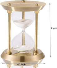 Load image into Gallery viewer, High-Quality Brass Hourglass Sand Timer – Elegant &amp; Functional Home Accessory