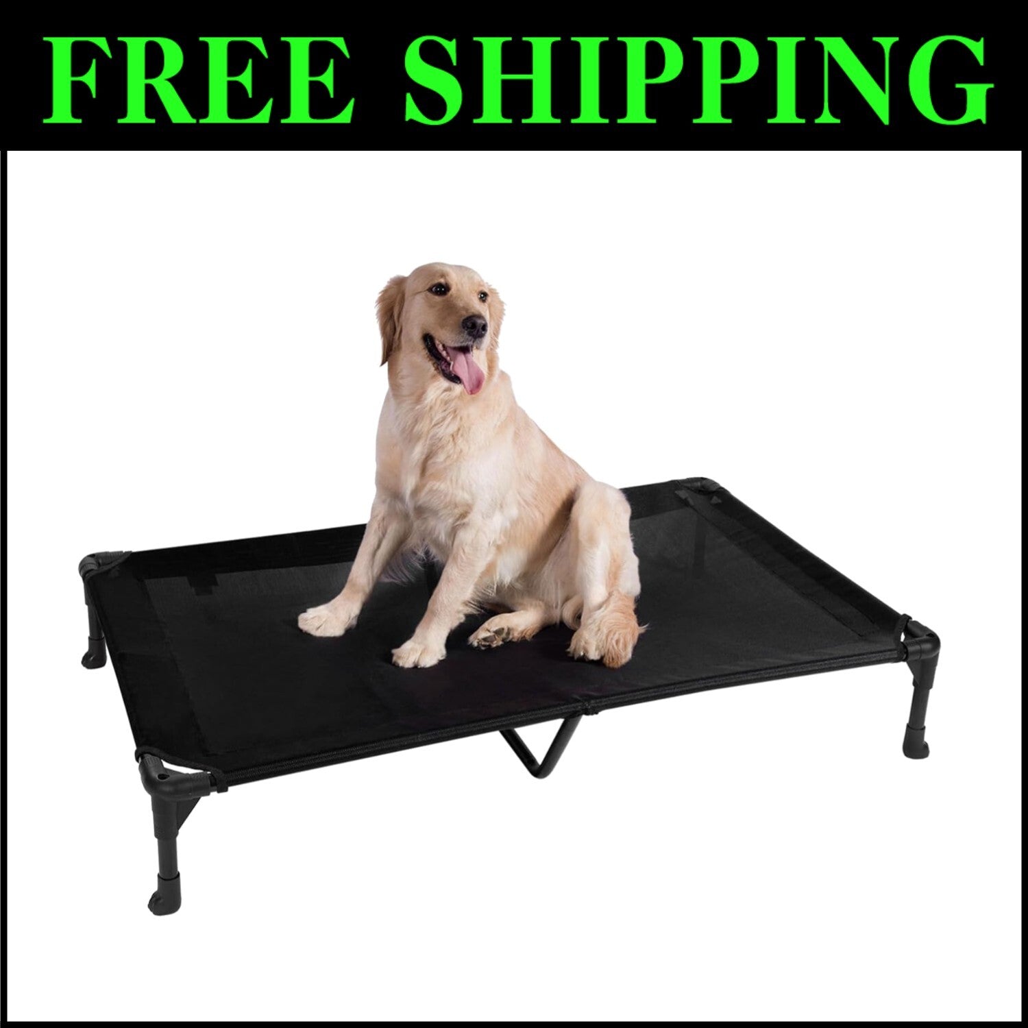 Cooling Elevated Dog Bed XL for Maximum Comfort - Easy Assembly & Travel Ready