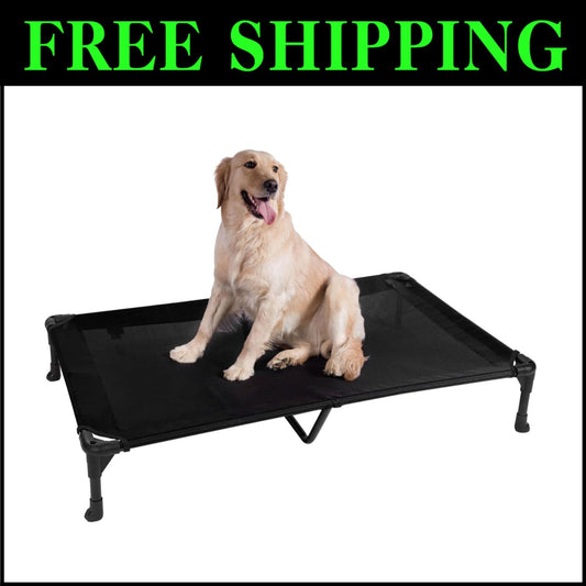 Cooling Elevated Dog Bed XL for Maximum Comfort - Easy Assembly & Travel Ready
