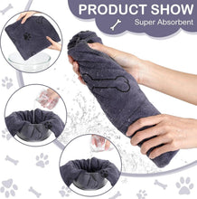 Load image into Gallery viewer, Soft &amp; Quick-Drying Pet Towels - 8 Pack Microfiber Towels for Dogs, 55 x 28 Inch
