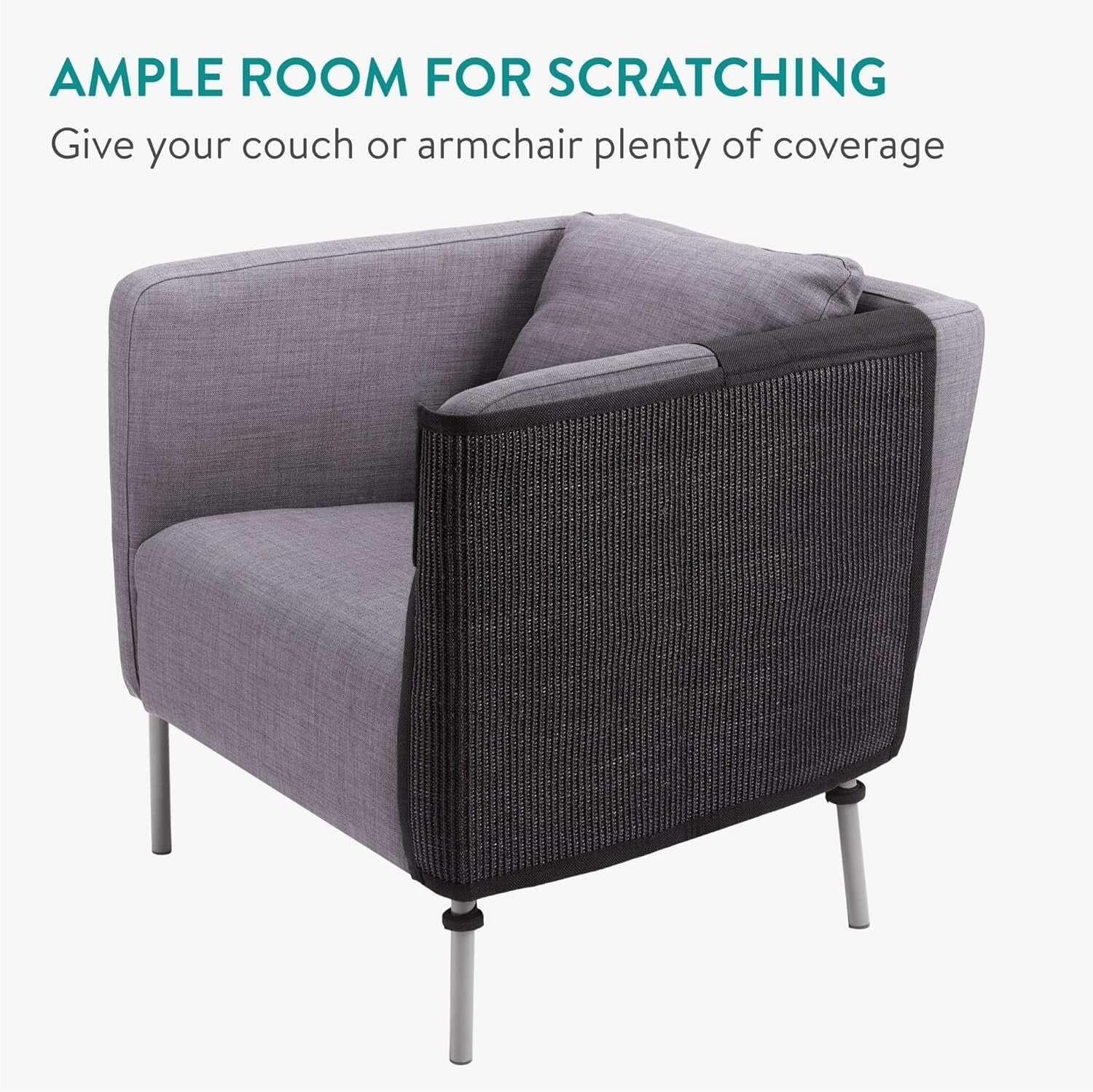 Elegant Cat Scratch Mat - Natural Sisal Furniture Protector for Left Side Use