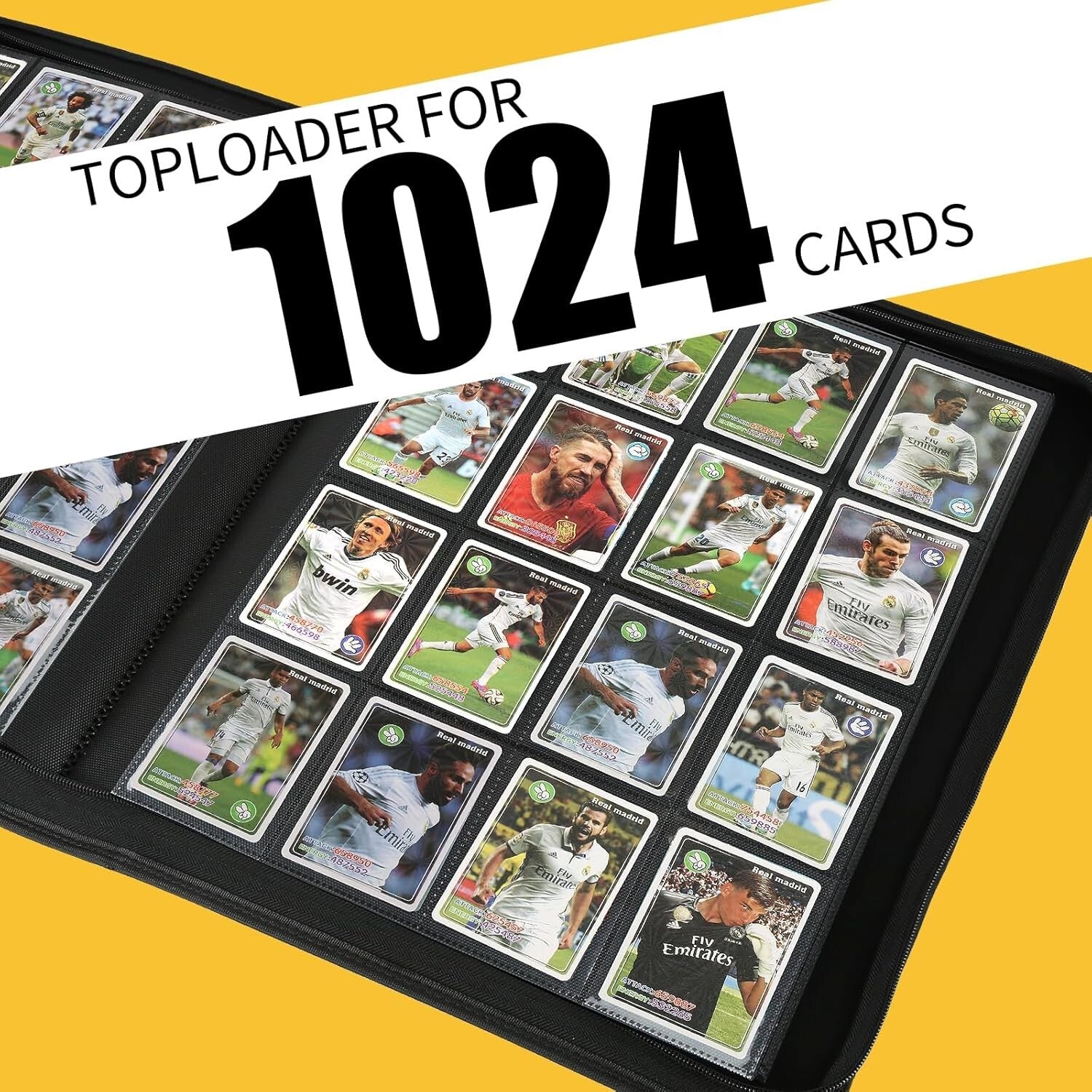 16-Pocket PU Leather Card Binder - Protect & Showcase 1000+ Trading Cards
