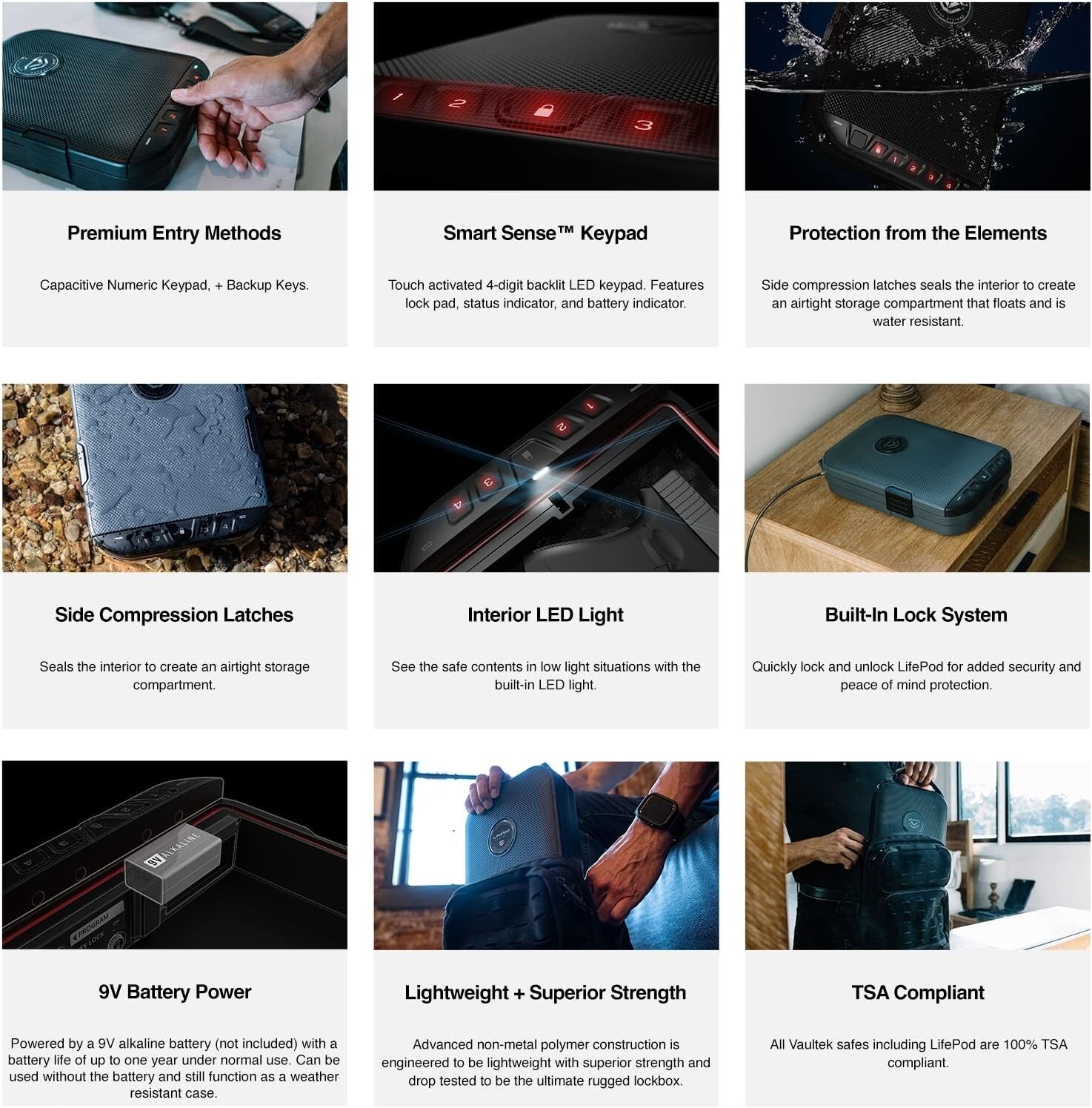 Full-Size LifePod 2.0 Travel Case - Lightweight & Weather Resistant Handgun Box