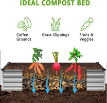 Load image into Gallery viewer, Durable &amp; Safe 2-Piece Raised Garden Bed Kit - 12x4x1FT for Herbs &amp; Fruits