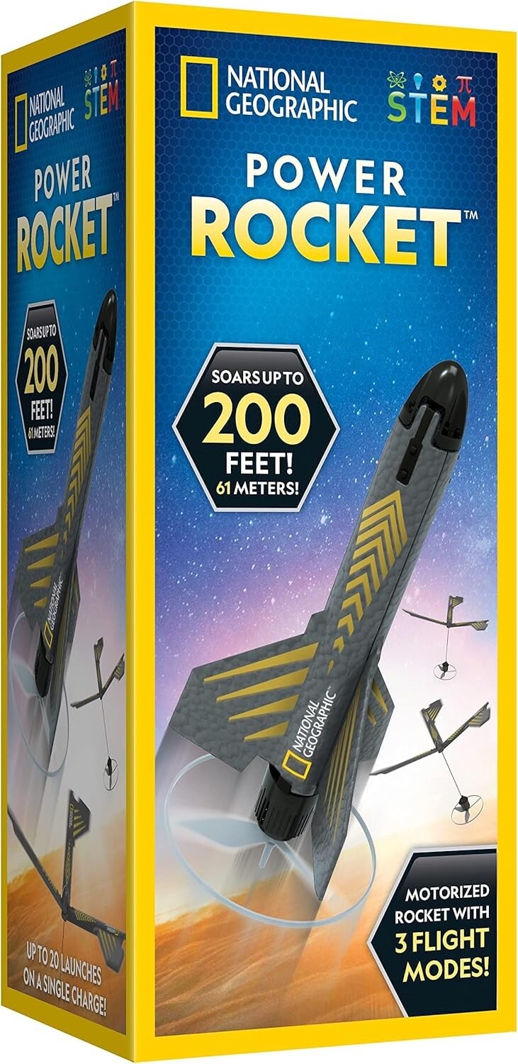 Advanced Motorized Rocket Toy for Kids – Launch to 200 ft with Easy Landing!