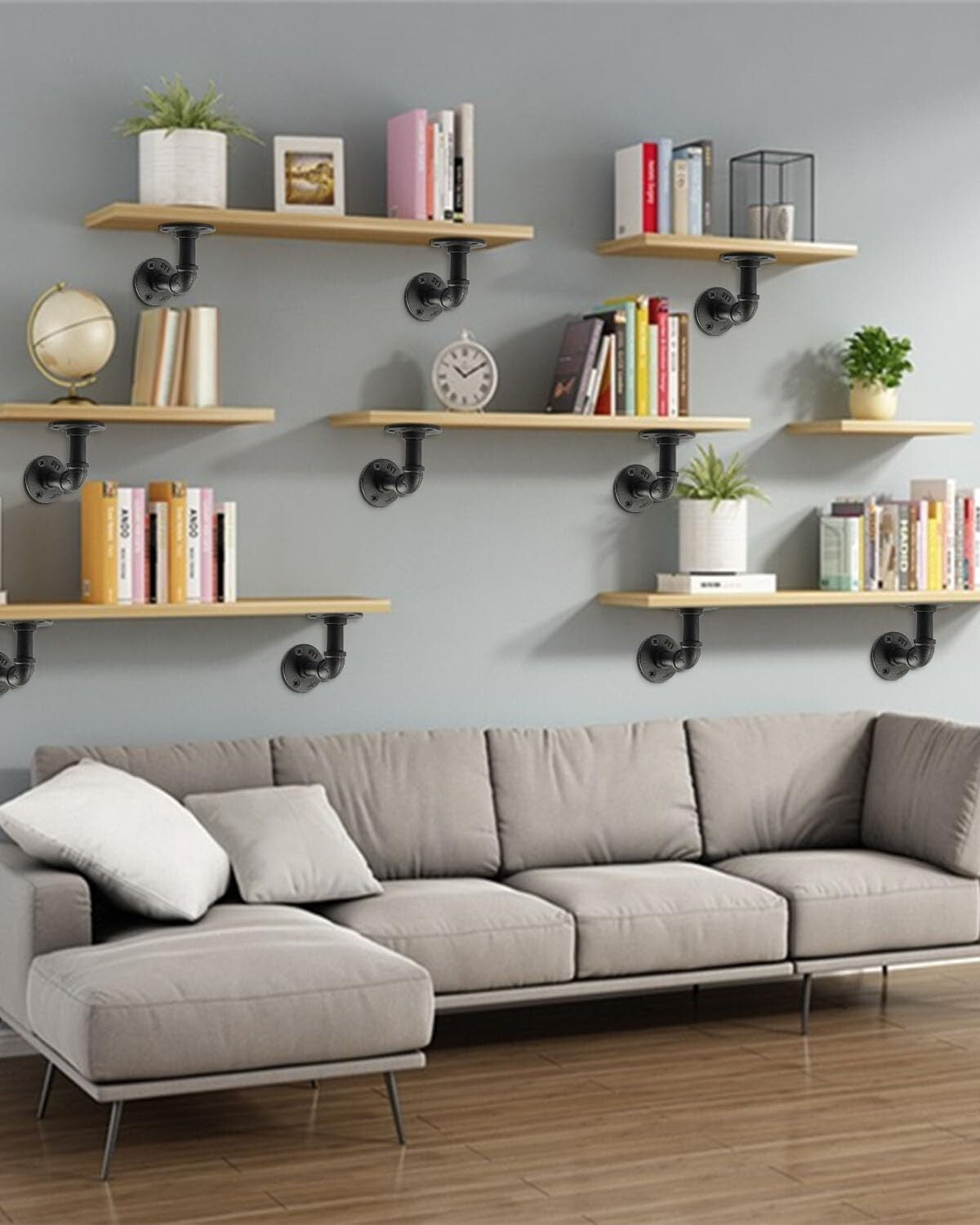 Waterproof 4x4 Inch Shelf Bracket Set - Complete 12 Pack for Easy Installation