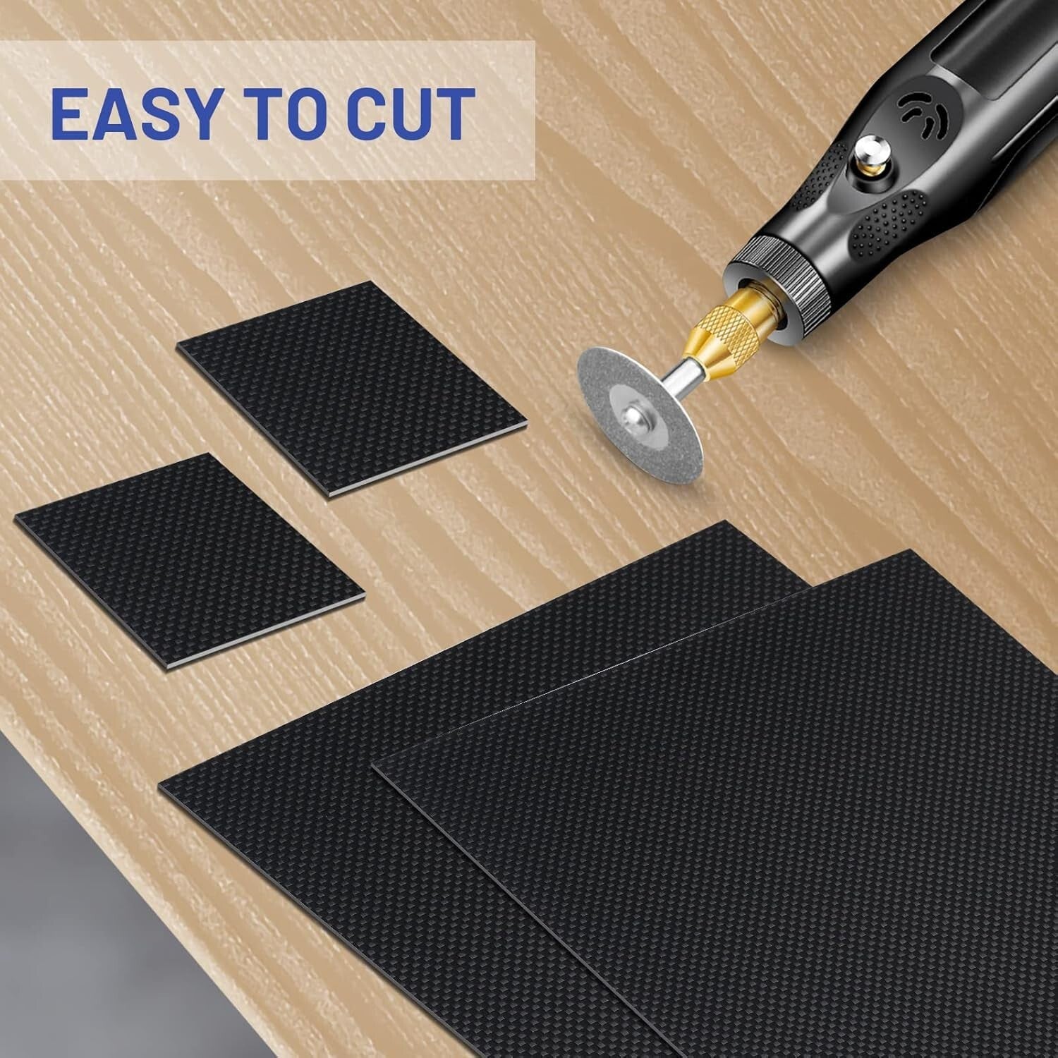 Super Lightweight Gloss Carbon Fiber Sheets 400x500x1.5mm for Custom Models