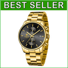Load image into Gallery viewer, Versatile Men's Chronograph Timepiece with Water-Resistant Stainless Steel Band