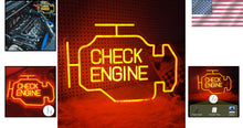 Load image into Gallery viewer, USB Powered LED Check Engine Neon Wall Sign - Perfect for Garages &amp; Workshops