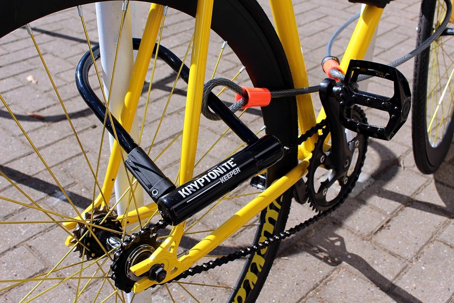 12mm Steel U-Lock with Cable - Durable Anti-Theft Bicycle Security Solution