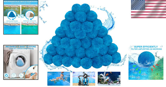 5.5 lbs Eco-Friendly Swimming Pool Filter Balls Replace 250 lbs Sand Efficiently