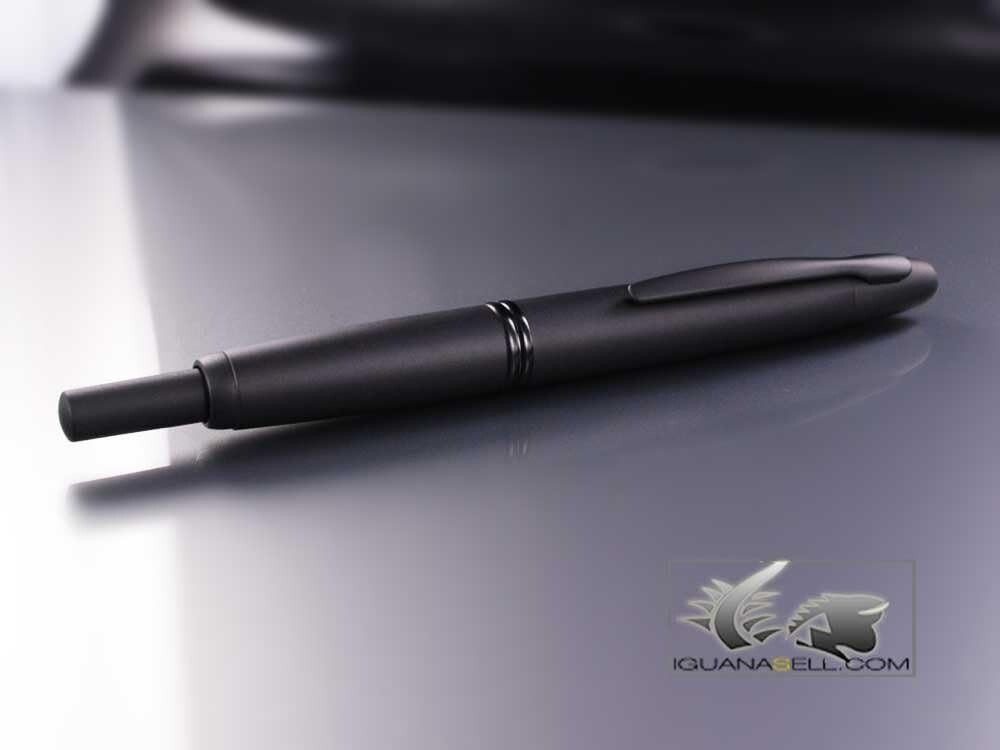Vanishing Point Collection Refillable Fountain Pen - Matte Black with Broad Nib