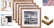 Load image into Gallery viewer, Versatile 11x11 Frames with Plexiglass - 4-Pack for Wall and Tabletop Mounting
