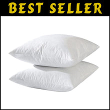Load image into Gallery viewer, Set of 2 Down Feather 20x20 Throw Pillow Inserts in Durable Cotton Fabric