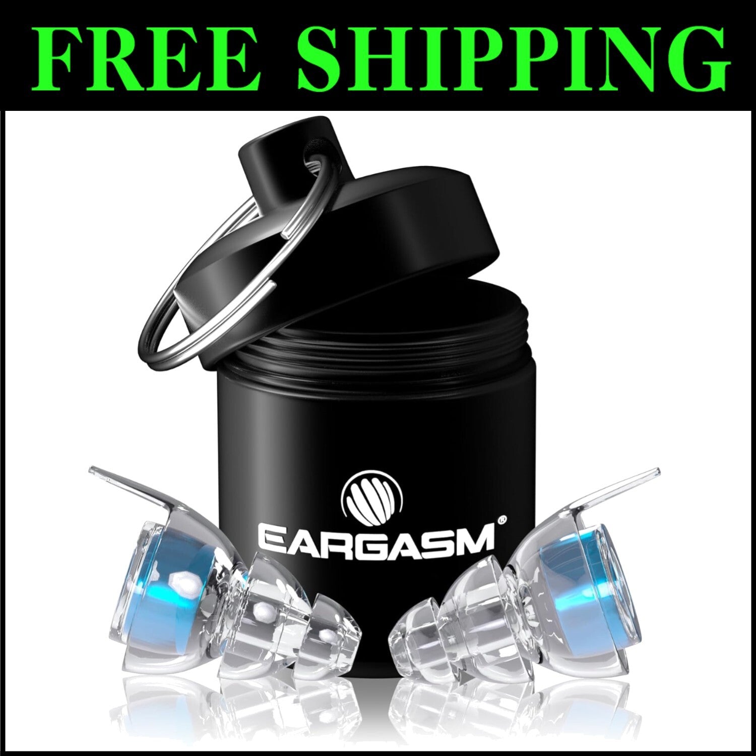 Premium High Fidelity Earplugs - Noise Reduction with Compact Case for Musicians