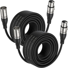Load image into Gallery viewer, 2-Pack of 50ft XLR Cables - Professional Quality Mic &amp; Speaker Audio Connection