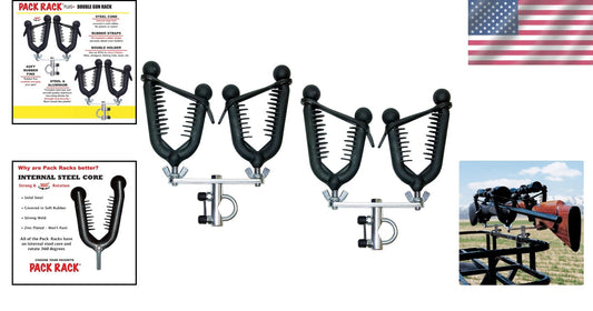 Durable Double Pack Rack for Secure ATV Gear Transport - Fits Guns & Bows