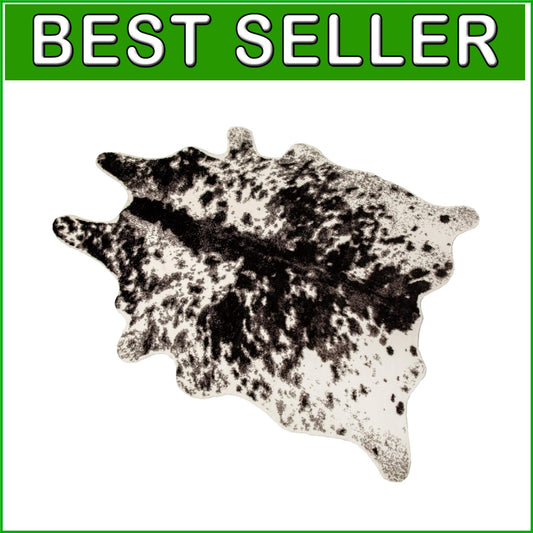 5.2x6.6ft Faux Cowhide Area Rug - Soft, Durable & Ideal for the Country Theme