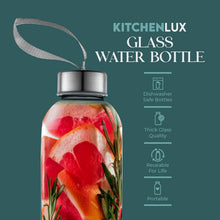 Load image into Gallery viewer, Elegant Wide-Mouth Glass Water Bottles Set of 12 - BPA-Free &amp; Dishwasher Safe