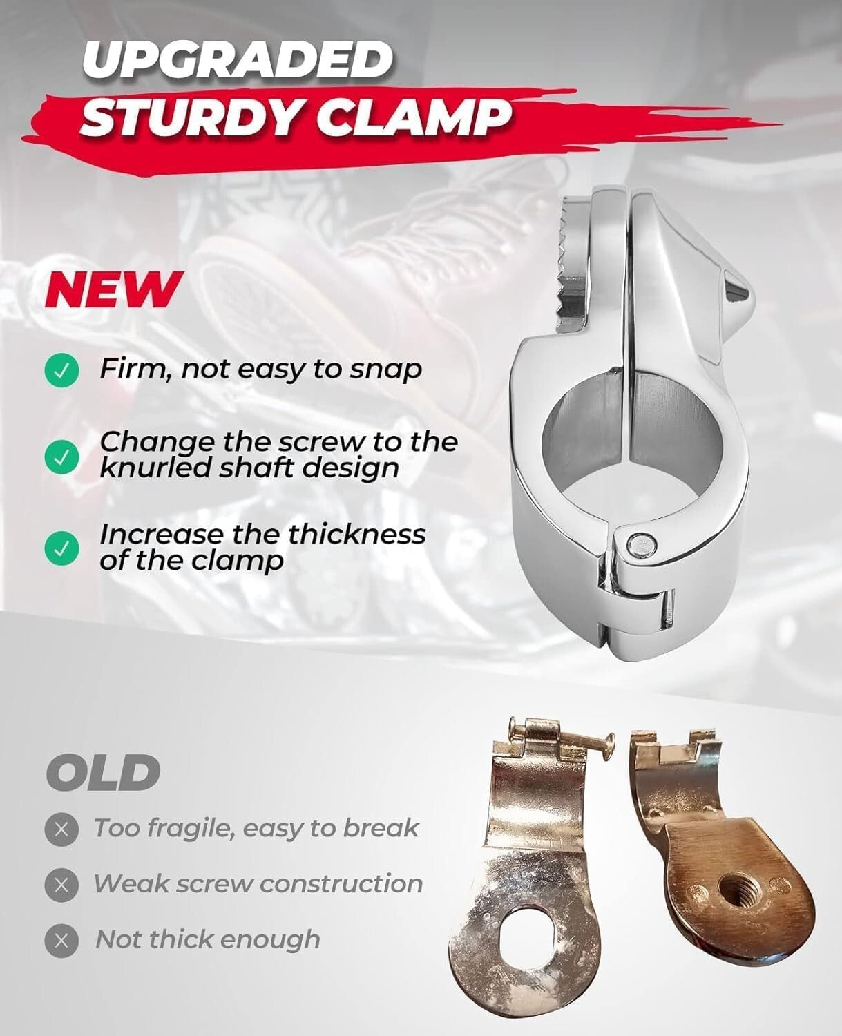 Chrome 1 1/4-Inch Highway Pegs for Harley Touring Models - Enhanced Comfort