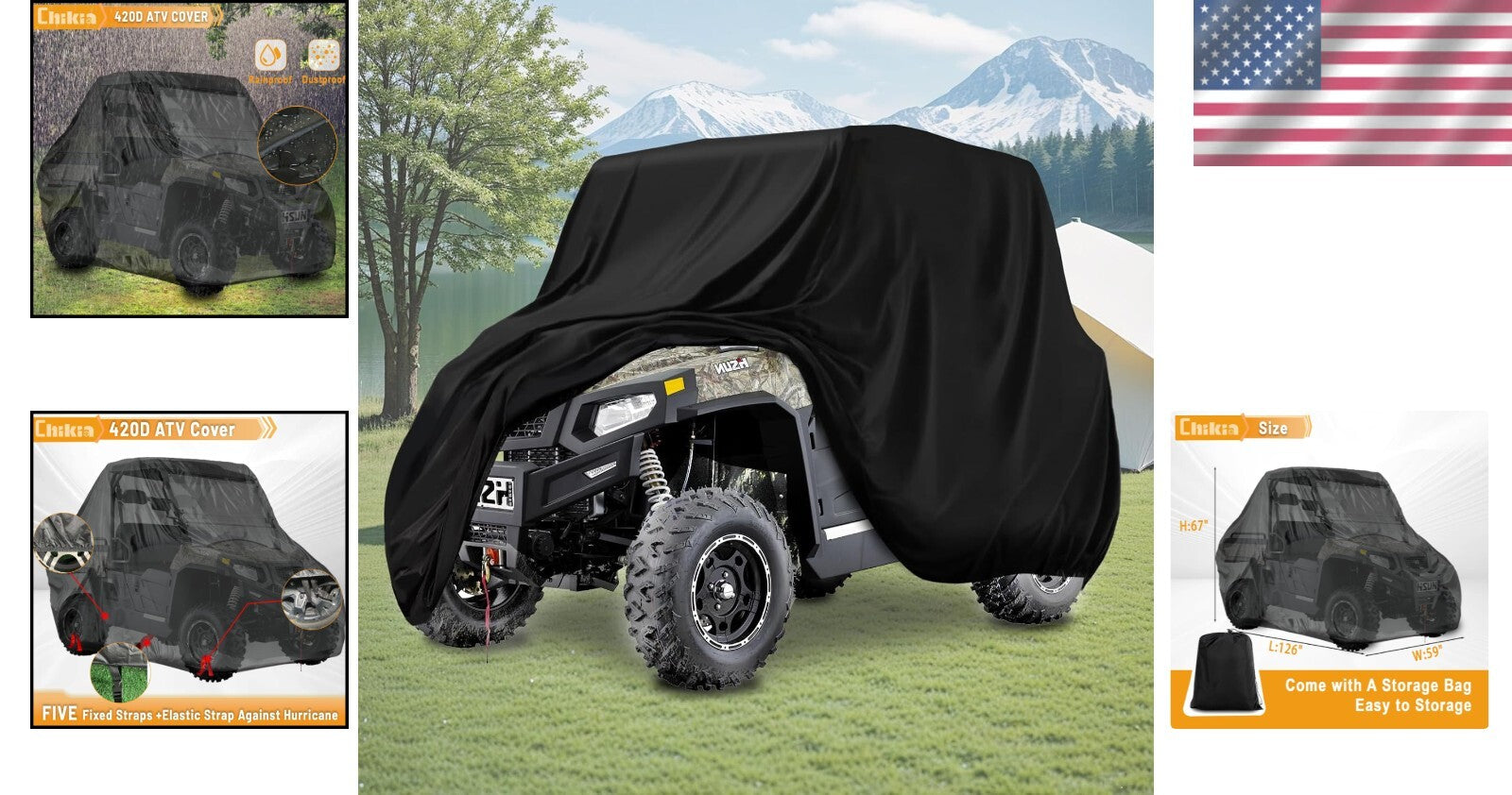 Durable 2-3 Seater UTV Cover - Waterproof and Windproof Oxford Fabric Protection