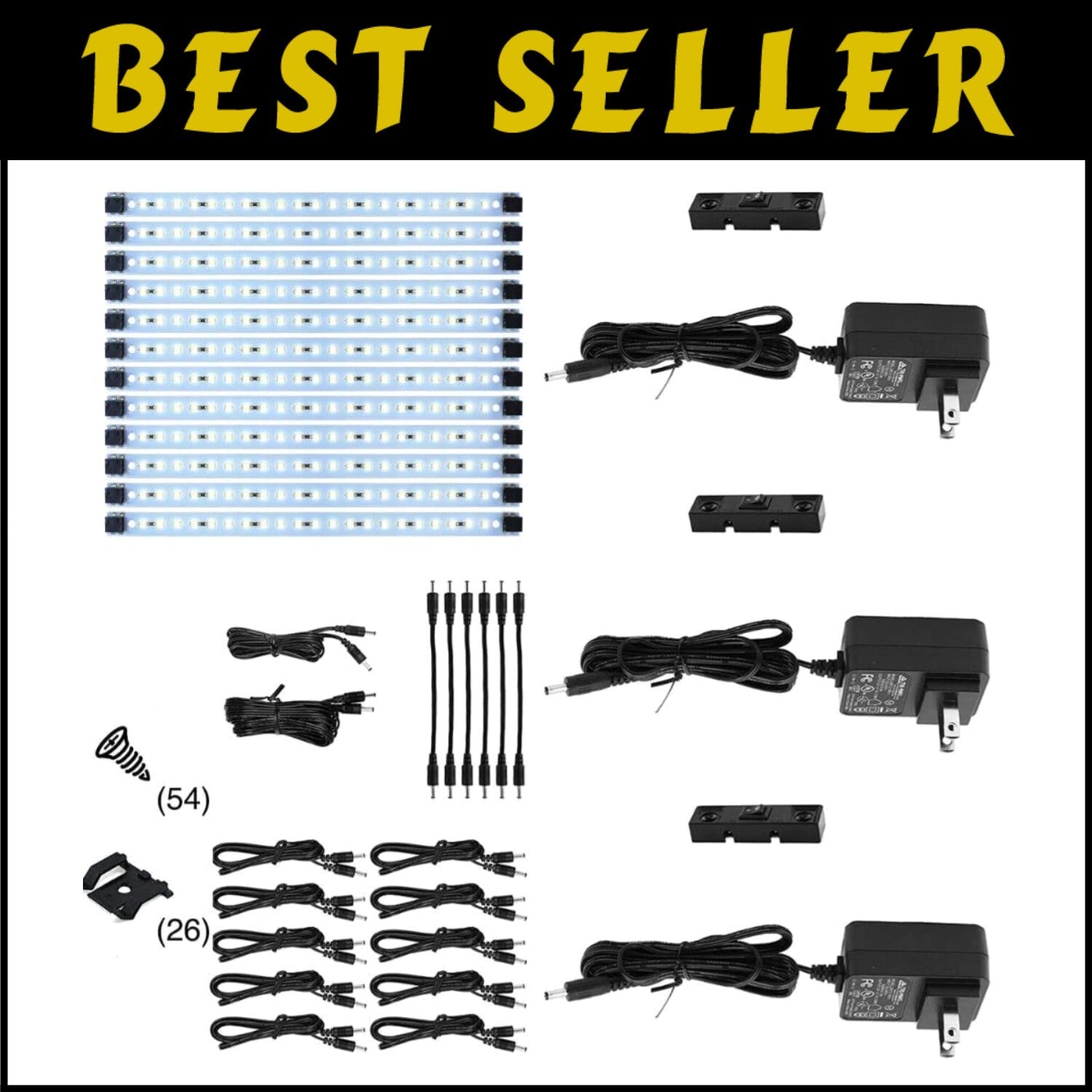 Pro Series Triple Deluxe+ LED Strip Light - 12 Panels with 3 Power Supplies