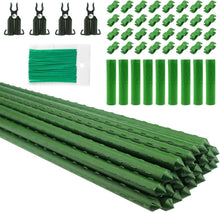 Load image into Gallery viewer, 26 Durable Plastic-Coated Plant Support Stakes - Ideal Trellis for Vegetables