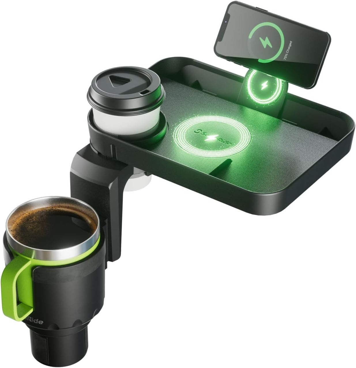 15W Fast Wireless Charger & Food Tray for Yeti Hydro Flask—Road Trip Essential