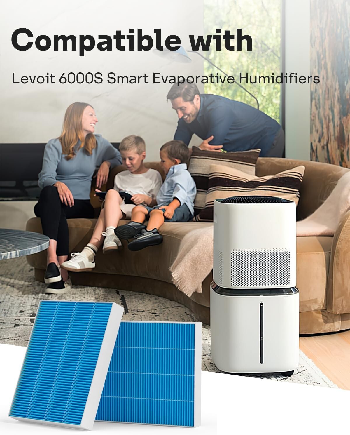 16-Pack LEVOIT 6000S Humidifier Wick Filters - Premium Quality Replacement