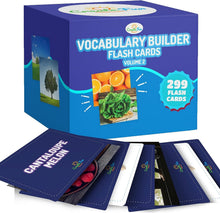 Load image into Gallery viewer, 300 Vocabulary Builder Flashcards for Speech Therapy, ESL, &amp; Autism Learning