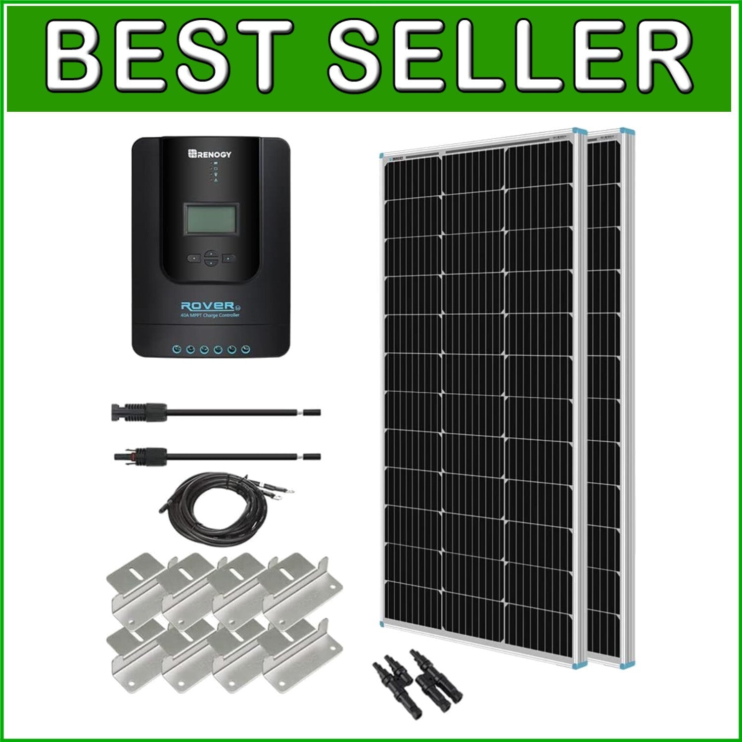 200W Monocrystalline Solar Starter Kit with 40A MPPT for Off-Grid Adventures