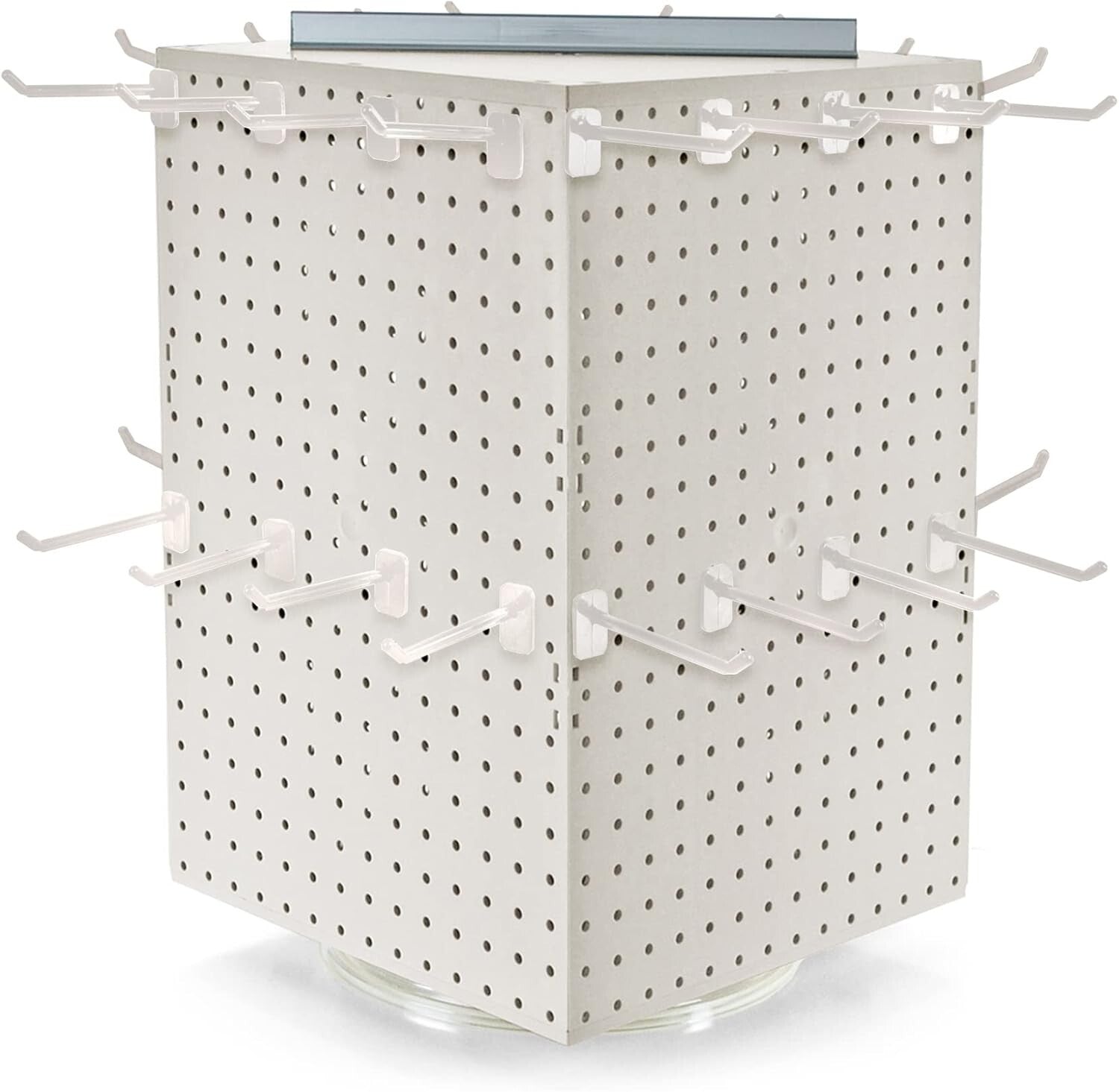 14" Rotating Countertop Display with 32 Hooks - Perfect for Retail Merchandising
