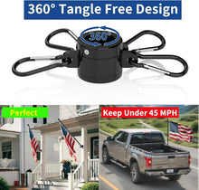 Load image into Gallery viewer, 5 FT Stainless Steel Flag Pole with 360° Rotating Ring - Ideal for Trucks, Boats