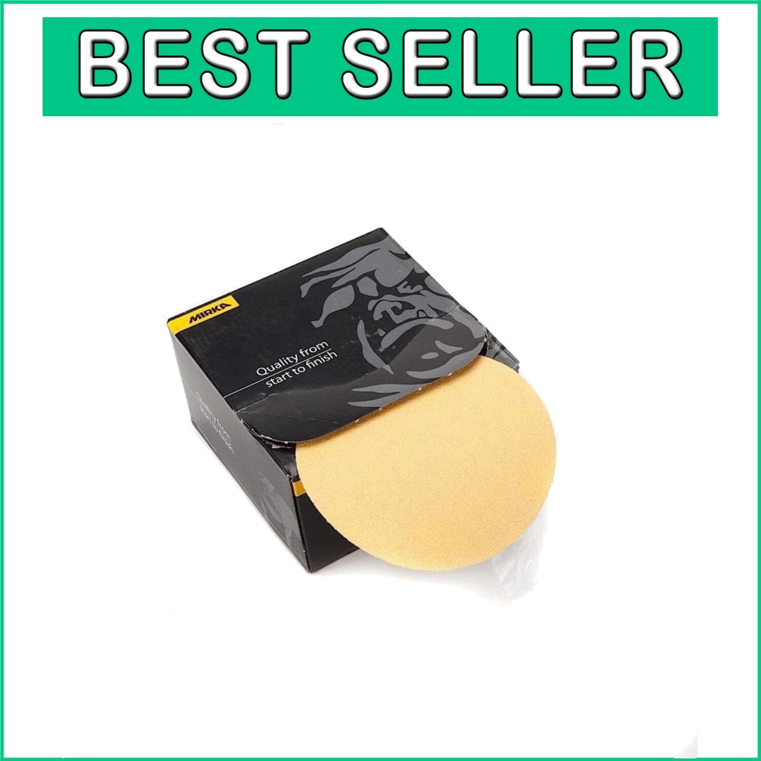 Versatile Gold Adhesive Sandpaper - 5 Inch, Grit P120, Ideal for Wood and Auto