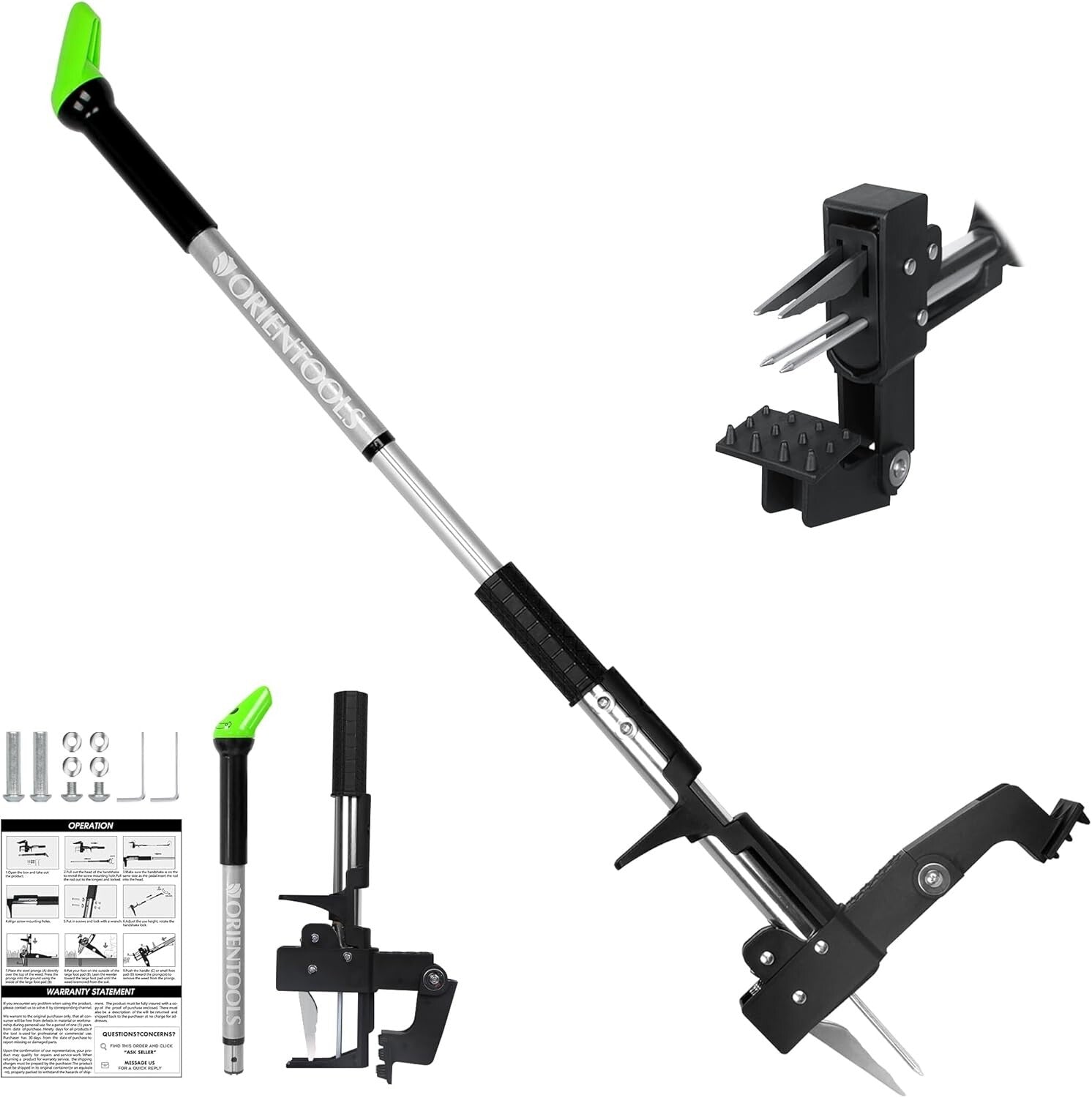 Labor-Saving 4 Claw Adjustable Weed Puller – Ideal for Garden Weeding Tasks